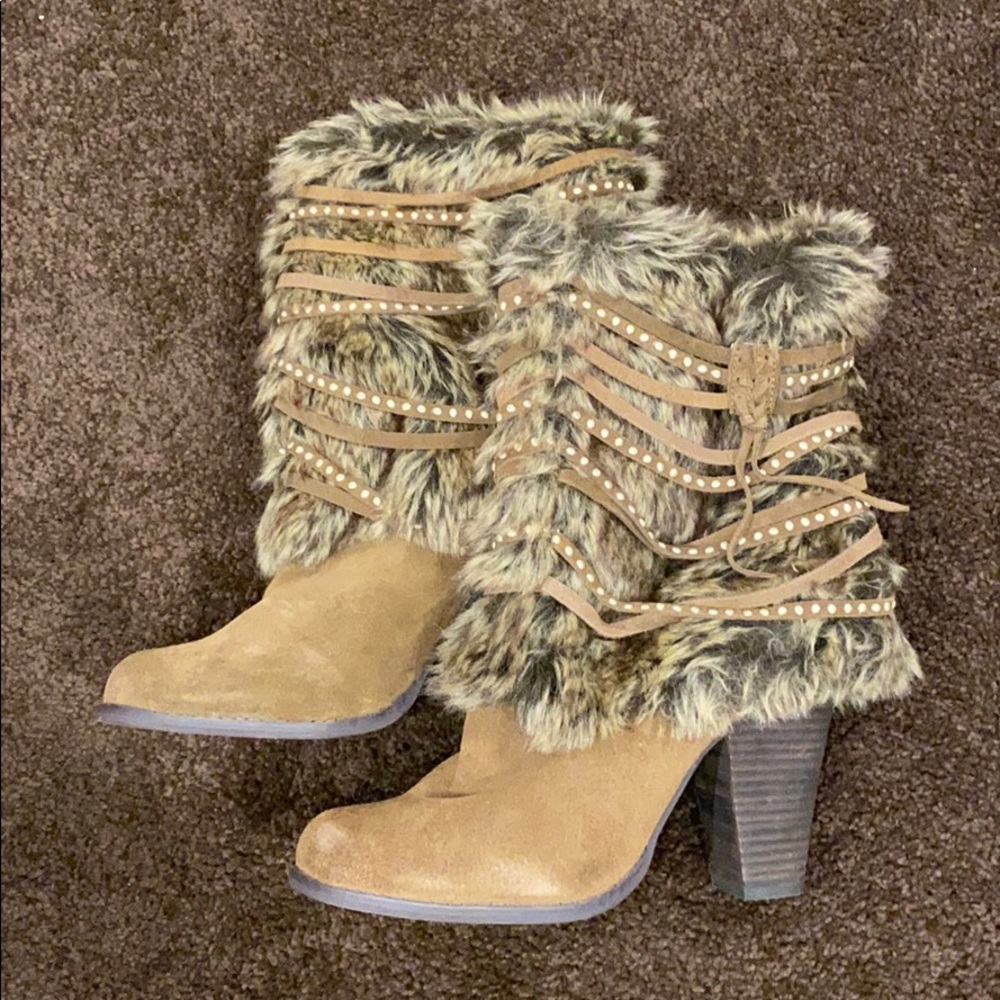 Faux Fur Fashion Boots